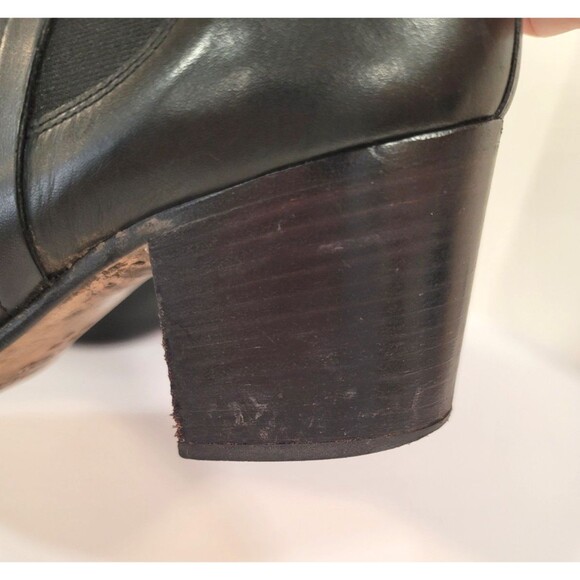 Vince Camuto Leather Ankle Boots Women Size 8.5 M Heel Round Toe Slip On - Picture 12 of 16